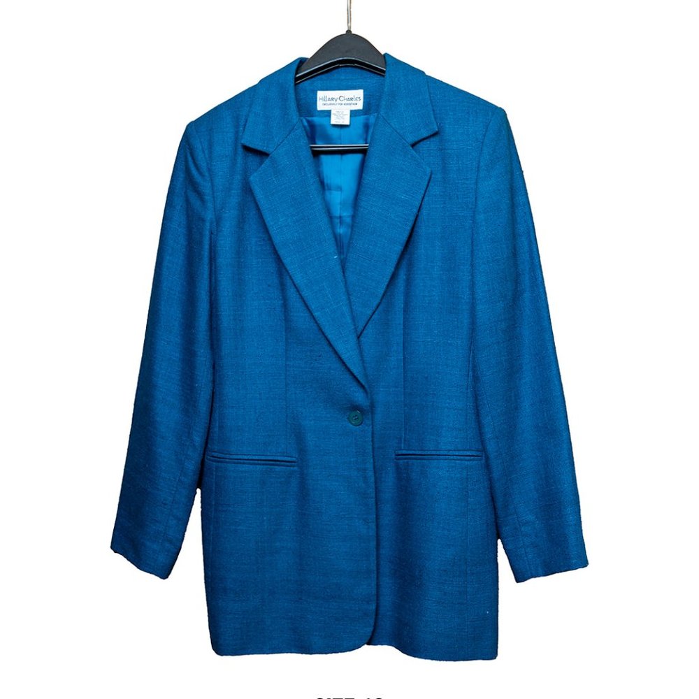Blue Women's Suit Jacket Size 10